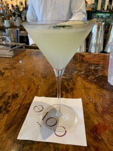 Cucumber martini from the Cove at Atlantis Nassau Bahama